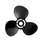 Quicksilver Black Diamond 3-Blade Aluminum Propeller, 13 Dia x 19 Pitch, Right Hand