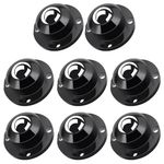 Self Adhesive Caster Wheels, 360° Swivel Wheels for Furniture, 1" Steel Universal Wheel, 28 LBS Load Capacity Per Wheel, Low Profile Castor for Office Kitchen Appliance Storage Bins (8 PCS, Black)