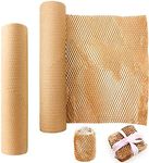 PACK4YA Honeycomb Cushioning Wrapping Paper 30cm×10m (12"×33') Eco-Friendly Packaging Paper Protective Kraft Packing for Moving Shipping Suppliers(Brown)