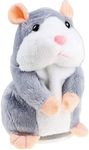 Bestland Plush Interactive Toys PRO Talking Hamster Repeats What You Say Electronic Pet Chatimals Mouse Buddy for Boy and Girl, 5.7 x 3 inches