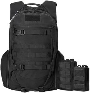 R.SASR Tactical Backpack for Men, Military Backpack for Hiking, Motorcycle Backpack 35L, 2.0 Black, 35L, Daypack Backpacks