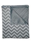 BabyDoll Minky Chevron Crib Comforter, Grey