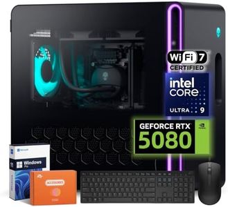 Alienware Aurora R16 Gaming Desktop PC, NVIDIA RTX 5080 16GB GDDR7, Intel Ultra 9 285K(Up to 5.7GHz), Wi-Fi 7, 64 GB DDR5, 8 TB SSD, 2 TB HDD, AlienFX Liquid Cooling, Windows 11 Pro