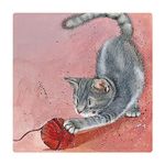 ALEX CLARK Pixie Cat Fridge Magnet - Funny Felines - Original Artwork - Fridge Magnet for Animal Lovers - Magnetic Art Tile - Gift Ideas - Designed in The UK...