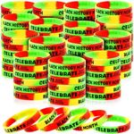 120 Pcs Black History Month Rubber 