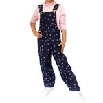 5-13Years Little&Big Girls Overalls Print Loose Denim Overalls 1pcs Jumpsuits(5-6Y)