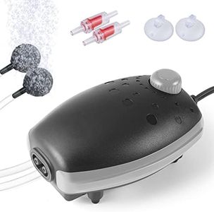 PYPABL 3W Pompe à Air pour Aquarium, 300L/H Bulleur Silencieux Réglable pour Aquarium, Pompe à oxygène puissante pour réservoir de Tortue de Poisson 1-450L (Noir Gris)