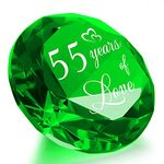 YWHL 55th Wedding Anniversary Decoration, Emerald Wedding Gifts for Parents, Love Present for Her Him, Emerald Green Keepsake