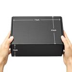 DCGPAC Black Color Flat Box, With Lamination, Tab lock Corrugated, 03ply, Boxes, 7in x 4in x 1in, Multipurpose Gift & Premium Packaging & Shipping Flat Box 7x4x1 in (Pack of Pcs) (100)