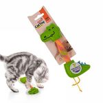 BarkButler x FOFOS Flick Tube Crocodile Cat Toy - Green, US Grade Catnip & Bell Inside, Felt Fabric, Spring Tube & String Legs, Premium Cat Toys and Kitten Toys for Flicking & Swatting, for All Breed