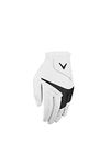 Callaway Golf Weather Spann Glove (Worn on Right Hand, Standard, Medium/Large, White)