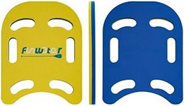 FunWater Swim Kickboard, 18" Swim Training kickboard with Non-Slip Edges and 6 Integrated Hole Handles, Lightweight EVA Board, Suitable for Adult and Children's Swim Lessons Yellow and Blue