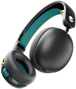 Skullcandy Grom Over-Ear Wireless Headphones, 45 Hours Battery Life, Volume Limit, Compatible with iPhone, Android and Bluetooth Devices - Black