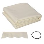 Outsunny 11' x 10' Retractable Awning Fabric Replacement Outdoor Sunshade Canopy Awning Cover, UV Protection, Cream White