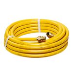 CSST 3/4" Gas Line 100ft Corrugated Stainless Steel Tubing Flexible Gas Line 3/4inch Natural Gas Hose Pipe Kit With 2 Male Adapter Fittings