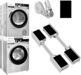 Kiss Core 29 inch Washer Dryer Stacking Kit, Universal Stacking Kit for Washer and Dryer, Adjustable 29"/28"/27"/26"/25"/24" Stackable Stacking Kit Replacement with Ratchet Strap