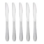KitchEase 9" Hammered Sterling Silver Dinner Knives | 5-Piece Premium Stainless Steel Flatware Set of Steak Knives | Elegant Dishwasher-Safe Cutlery for Home, Restaurants, and Gifting