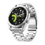 Vibez by Lifelong Sigma 1.39, Luxury Smartwatch with Metal Case & Stainless-Steel Strap, 360 * 360 px High Resolution with 60Hz Refresh Rate, Bluetooth Calling & Health Monitoring (VBSW2142, Silver)