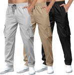 Mancozy 3 Pack Men's Athletic Cargo