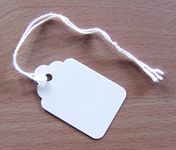 100 Quality White Strung Tags 37mm x 24mm from MacIntyre