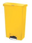 Rubbermaid Commercial Products Slim Jim Step-on Resin Front Step Waste Receptacle Bin 68 Litre Yellow 1883577