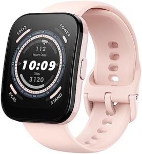 Amazfit Bip 5 Smart Watch, GPS, Bluetooth Calling, 10 Day Battery, Ultra Large Display, Step Tracking, Alexa Built-In, AI Fitness App (Pink)