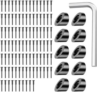Cable Railing Kit, 100 PCS 1/8" Black Stainless Steel Invisible Receiver and Swage Stud End & 10 PCS 5/16" ID Black Angle Washers for Cable Railing, Cable Railing Hardware for Wood/Metal Post, Wrench