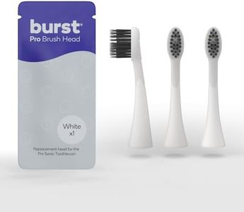 BURST Pro Sonic Toothbrush Heads - Genuine BURST Pro Electric Toothbrush Replacement Heads - Soft Bristles for Deep Clean, Stain & Plaque Removal - 3-Pack White