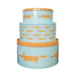 Scion by Dexam Mr Fox Set of 3 Round Cake Tins - Blue