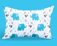 CHANCEUX Mustard Seeds Pillow (1.2 Kg Sarso) + Removeable Cover for New Born Baby/Toddler Anti Flat Head, Cotton Infant 0 to 6 and 12 Months Kids Neck Support & Head Shaping - Elephant Design