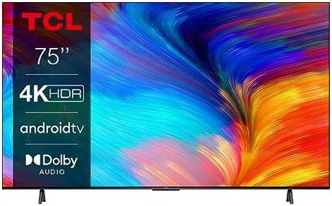 TCL 75P639K 75-inch 4K Smart TV, Ultra HD, Powered by Android , Bezeless design (Freeview Play, Game Master, Dolby Audio, HDR 10 compatible with Google assistant & Alexa)
