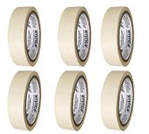 MYSTIC masking Tape 24mm X 20M Pack of 6, 1 Inch Masking Tape for Drawing, Painting, Carpentering, Tailoring, Denting & painting, DIY crafts, Designing, Model making, and Fabrication.