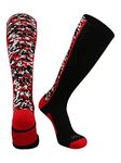 TCK Digital Camo OTC Socks (Black/Red, Small)