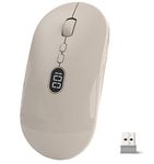 MAGIC-REFINER Bluetooth Wireless Computer Mouse for Laptop with Battery Level Visible, 2.4G Portable Ultra Slim USB Mouse, Silent/Soundless Click Laptop Mouse 1600 DPI for PC/Windows/Mac.Office