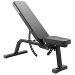 Synergee Adjustable Incline Workout Bench. Weight Bench for Dumbbell & Barbell Press Exercises & Workouts. Great for Commercial, Garage and Home Gym.