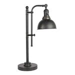 CO-Z Industrial Black Lamp Farmhouse, Adjustable Rustic Task Lamp in Aged Bronze Finish, Lamp with Metal Shade for Living Room Reading Bedroom Office (Table lamp)