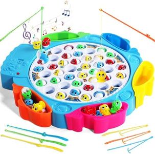 Jouet Enfant 2 3 Ans Garçon Peche a La Ligne Enfant Jeu de Societe Enfant avec 8 Canne a Peche Enfant Jouets Musicaux Jeu Montessori Jeux Educatif 3 Ans Anniversaire Cadeau Fille Garçon 2 3 4 5 Ans