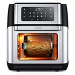 Innsky 10L Air Fryer Oven with Rotisserie & Dehydrator, 【Patent & Safety Certs】10-in-1 Hot Air Fryers Toaster Oven Combo, Airfryer Countertop Oven, 6 Accessories, 32+ Recipes, CE Certified, 1500W