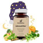 GetHealthy AdrenalVibe | Ultimate Sleep and Wellness Formula | 10mg Premium Melatonin with 19 Scientifically Proven Ingredients for Baby-Like Sleep, Adrenal Glands Health, Stress & Anxiety Relief, Jet Lag Recovery and Bulletproof Immune System | Contains Premium Melatonin, Vitamin D3, Magnesium, Zinc, Turmeric, Citrus Fruits, Tulsi, Ashwagandha, Vitamin C, Tagar, Chamomile, Gotu Kola, Vitamin K2 (MK-7) & more for Balanced Health