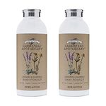 Farmstead Apothecary 100% Natural Baby Powder (Talc-Free) with Organic Tapioca Starch, Organic Chamomile Flowers, Organic Calendula Flowers, Lavender & Chamomile 4 oz (Pack of 2)