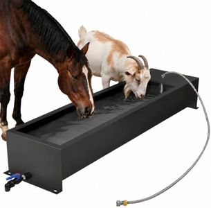 Domivans 12 Gal Stainless Steel Automatic Large Livestock Water Trough