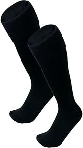 Just 4 Kicks Kid's Soccer Socks, Youth Solid Colors Soccer Socks (Black)