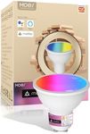 MOES Smart Bulb GU10 PAR16 Light Bulbs, Matter Over WiFi, 5W 400lm 2700K-6500K RGB Dimmable 16 Million Colour Warm White Changing, Compatible with Alexa/Google Home/Apple Home 2.4 GHz WLAN