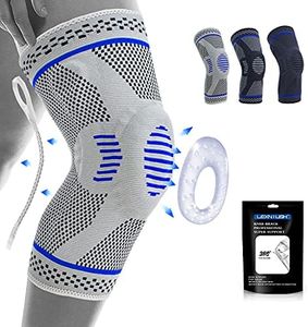 Professional Knee Support for Men/Women, Anti Slip Knee Brace Compression Sleeve with Patella Gel Pads & Side Stabilizers for Arthritis,Knee Pain,Meniscus Tear,ACL,Running,Sports,Joint Pain Relief