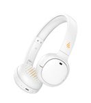 Edifier WH500 Wireless On-Ear Headphones with Foldable Lightweight Design and Stereo Sound, Bluetooth Headset with Microphone, 40H Music Playtime and Custom EQ via App for Home Office Travel (White)