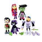 KENMA Teen Titans Beast Boy Anime Movie Steel Bones Starfire Raven Handyman Office Boy Action Figure Anime Figurine Collectible