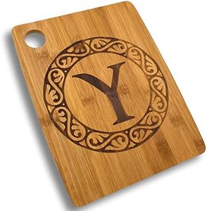 Custom Catch Personalized Cutting Board - Custom Bamboo Gift - Letter Y