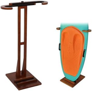 LINGVUM Surfboard Stand Rack, Beech Wood Surfboard Rack with Floor-Standing Design, Freestanding Surfboard Storage Rack Display for Shortboard and Longboard