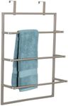 Honey-Can-Do Over-The-Door 3-Tier Towel Rack BTH-08458 Satin Nickel