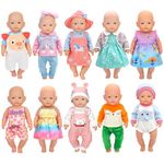 10 Sets Baby Doll Clothes and Accessories Fit for 15 inch Baby Doll 17 Inch Baby Doll, 18 Inch Girl Doll